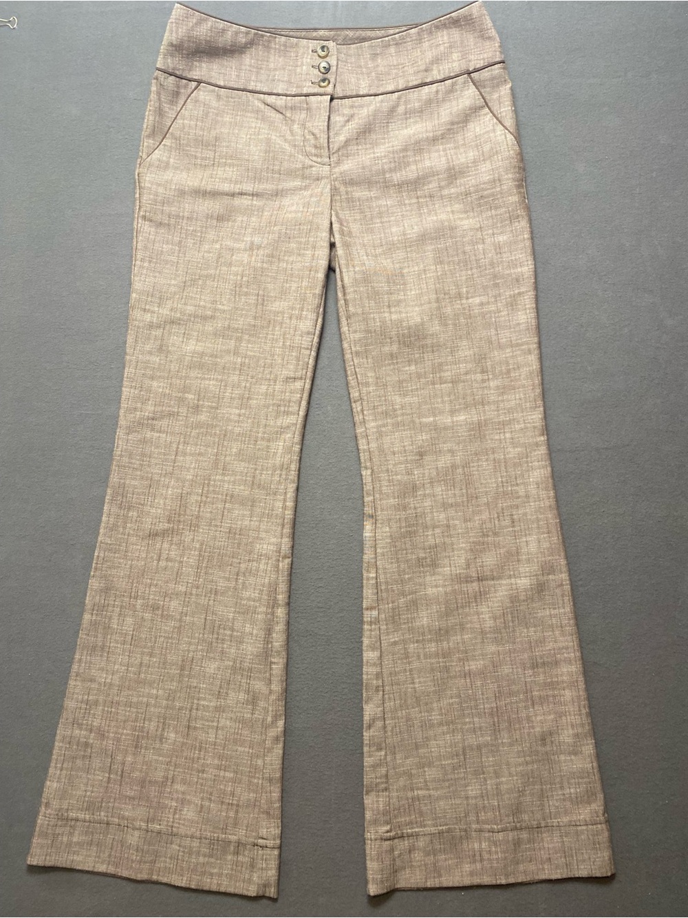 BCX Light Brown Boot-Cut Dress Pants Size 9